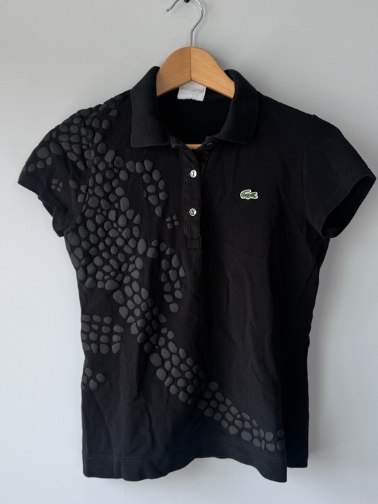 Lacoste Tops - (S) Lacoste Black Short Sleeve Polo Top